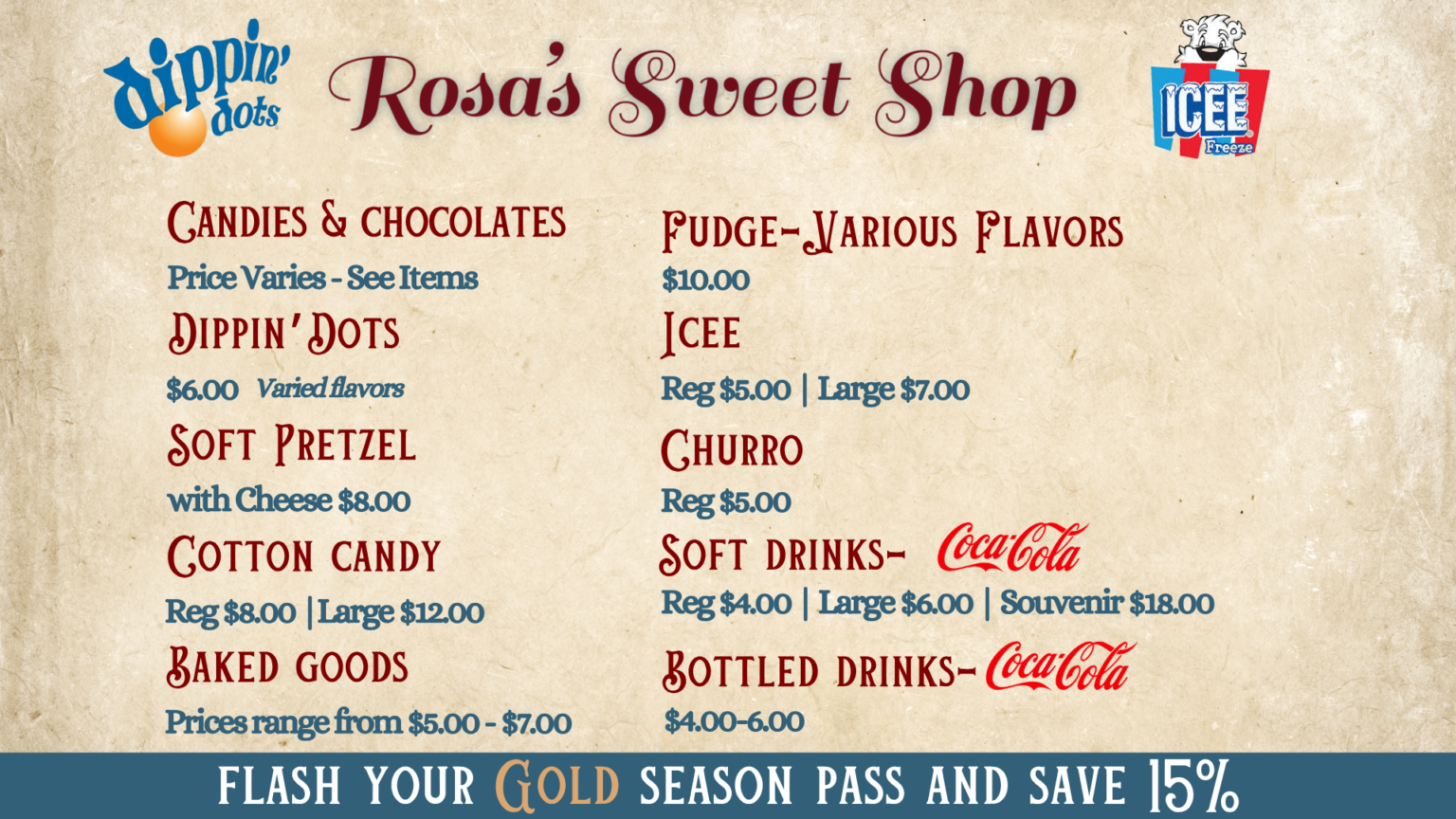 Rosas Menu Sign TEMP