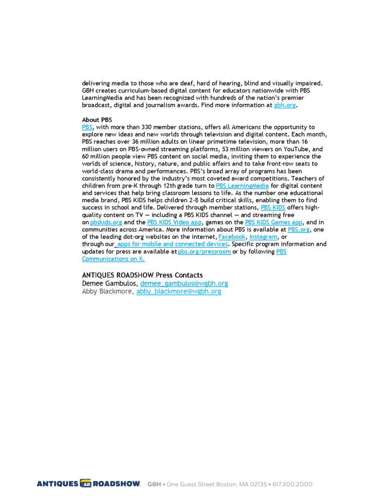 ANTIQUES ROADSHOW 3226 Tour Tucson Venue Reveal Page3